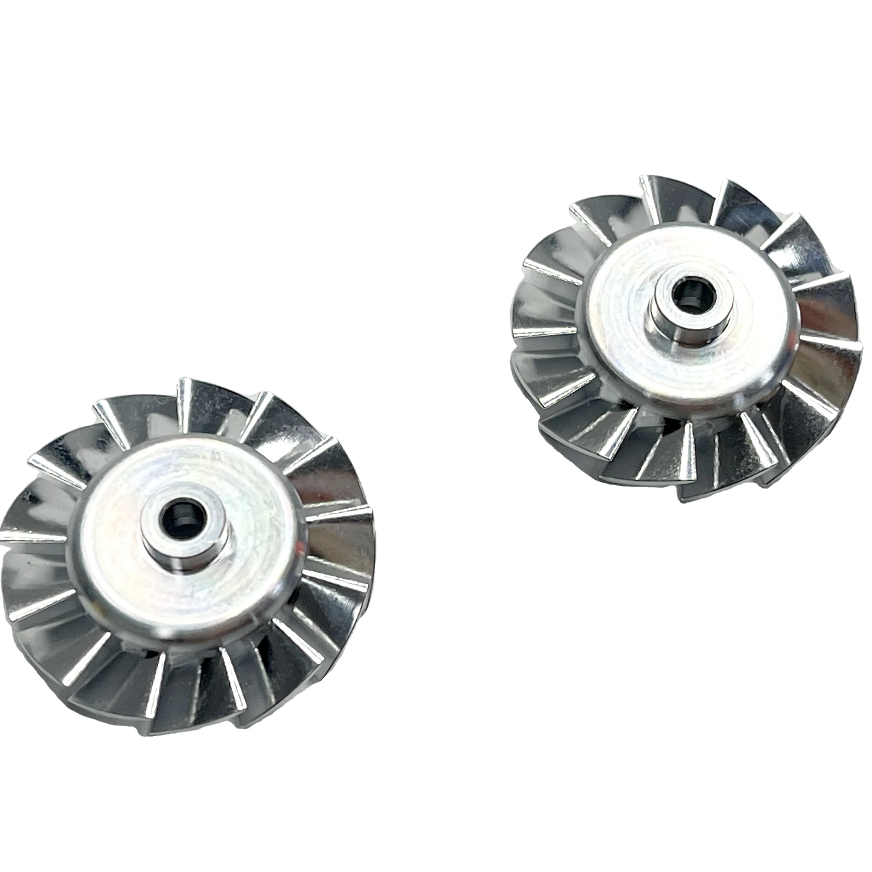 Piezas de aluminio personalizadas para secador de pelo, turbina, rueda helicoidal de aluminio, pieza de mecanizado CNC, fábrica mecanizada de Metal Chengshuo