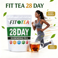 Sachets de thé Fit Tea 28 jours, tisane à base de plantes pour le soutien digestif, thé minceur naturel et doux