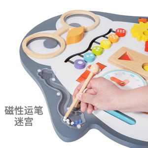 لوحة رسم مزدوجة الجوانب للأطفال مونتيسوري ، لوح بطريق متعدد الوظائف للأطفال ، لوح خشبي مزدحم للتعليم المبكر - Product Image 3