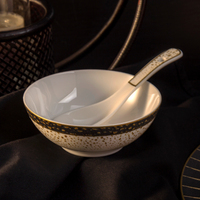 Ensemble de table en céramique chinoise, de luxe, Restaurant, hôtel Royal, Design Unique, service de fête
