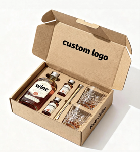 Boîte d'expédition en carton ondulé à trois couches de qualité supérieure pour bouteilles de vin et de whisky, résistante aux chocs, écologique, avec logo et gaufrage personnalisés - Product Image 1