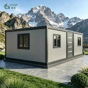Casa Moderna Compatta Pieghevole, Casa Container Espandibile in Acciaio con Pannelli Sandwich, 20 Piedi, Alloggio Esterno a Basso Costo in Vendita - Product Image 1