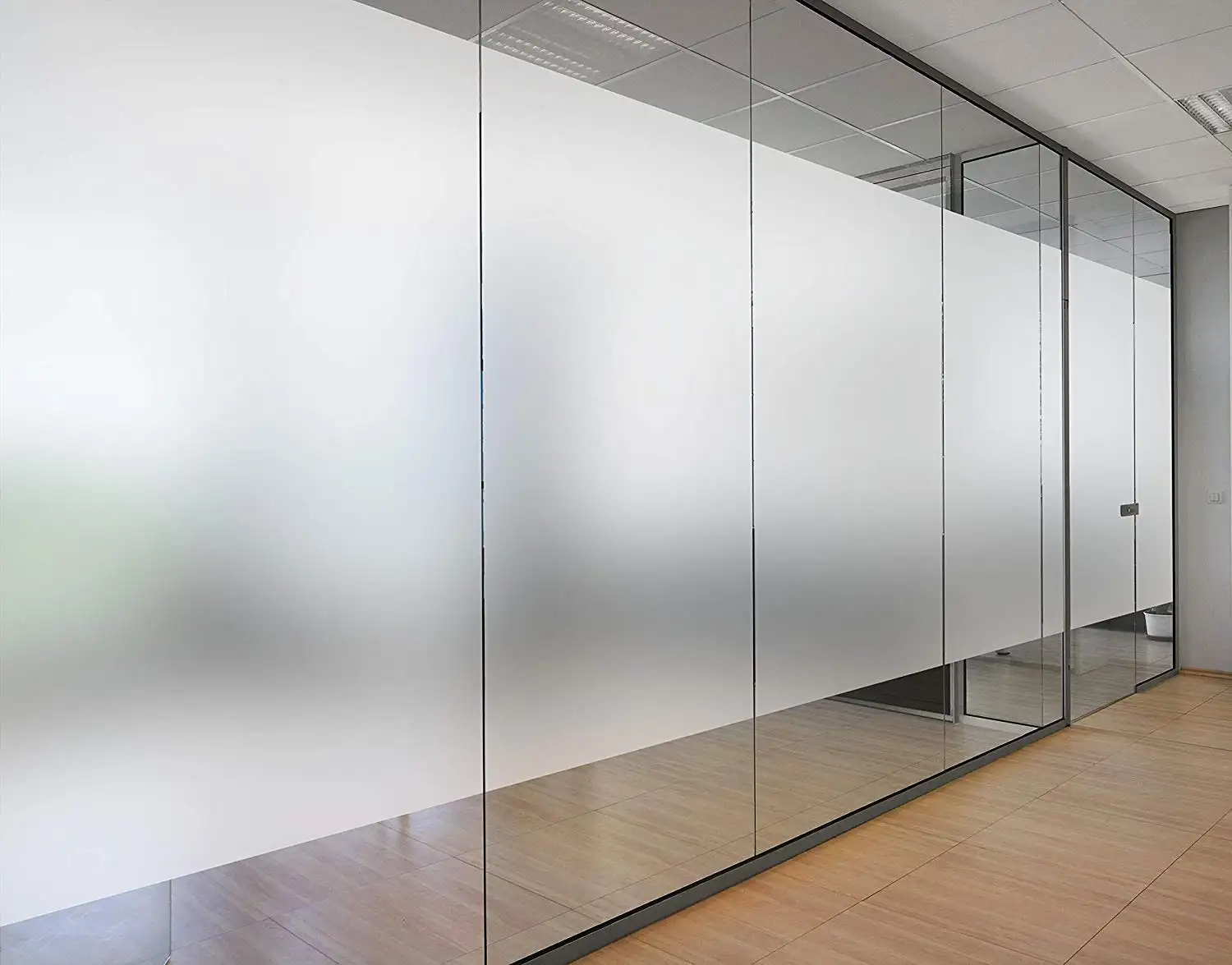 Painel de vidro laminado de privacidade, 7mm de espessura para partição de sala de escritório