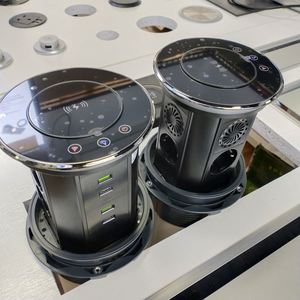 EU Ổ cắm điện không thấm nước Wifi ứng dụng điều khiển thông minh cơ giới Led Loa nhà bếp Tabletop Pop Up ổ cắm với sạc không dây - Product Image 3