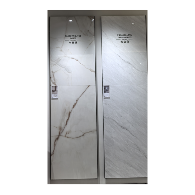 Large Format 900*1800mm Porcelain Tiles White Marble Look Sintered Stone for Indoor/Outdoor Walls-for Dining and Living Room