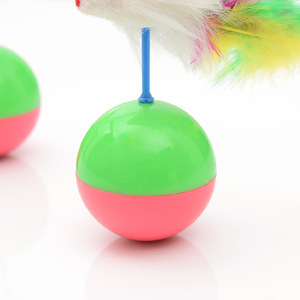 Simulated Mouse Tumbler <b>Cat</b> <b>Toy</b> Sound Making Tumbling Ball <b>Interactive</b> Feather Wand Pet <b>Toys</b> Wholesale Supplies - Product Image 5