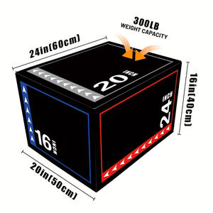 Lots de boîtes en PVC souple en gros, lots de boîtes en mousse haute densité, équipement de gym en gros d'usine, boîte de saut 4-en-1 - Product Image 4