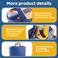 Zhorya Mini Jeu de Basket de Bureau Interactif avec Compteur de Points, Double Jeu de Doigts en Plastique