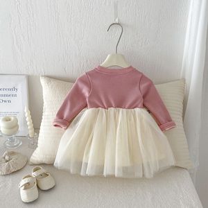 Vestido Maxi de Lana para Niñas, Estilo Dulce y Transpirable, Diseño de <span class=keywords><strong>Princesa</strong></span> Otoñal, Terciopelo, Malla de <span class=keywords><strong>Cisne</strong></span>, Grosor Ordinario, para Niñas Pequeñas - Product Image 4
