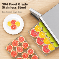 Déshydrateur alimentaire rotatif commercial à grande capacité en acier inoxydable, 20 plateaux pour fruits et légumes