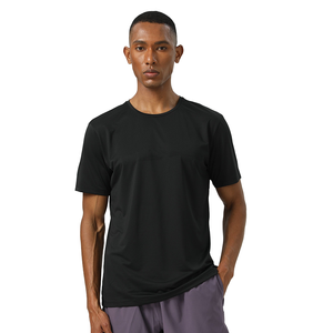 Fabricantes de ropa Logotipo personalizado Hombres Entrenamiento Fitness Poliéster Camiseta Impreso Hombres Gimnasio Relax Fit Camiseta básica - Product Image 2