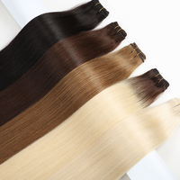 Extensions de cheveux bruns à double trame, 100% cheveux humains Remy, extensions de volume à double trame, extensions de cheveux Genius Weft, double tirage