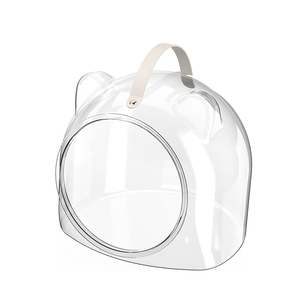 Cave pour animaux <span class=keywords><strong>de</strong></span> compagnie entièrement transparente, vue à 360 degrés, <span class=keywords><strong>maison</strong></span> pour chats et chiens avec poignée, portable, nid <span class=keywords><strong>de</strong></span> repos pour petits animaux - Product Image 1