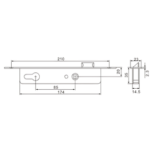 Bán buôn tiêu chuẩn Trung Quốc bán buôn Lỗ mộng cơ thể khóa cửa với xi lanh foe cửa nhôm - Product Image 2