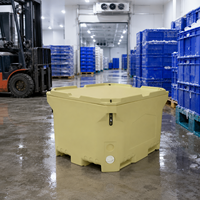 Glacière isotherme robuste 660L en LLDPE rotomoulé, double paroi, grande capacité, conservation de la glace pendant 5 jours, qualité alimentaire