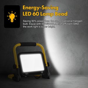 50W 5000LM <b>LED</b> Work Light6000K IP66 Waterproof Flood <b>Light</b> Portable <b>Led</b> <b>Lights</b> for Outdoor <b>Workshop</b> Garage Construction WD-923 5 - Product Image 4