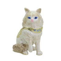 Boîte à bibelots en métal peinte à la main, figurine d'animal émaillée à charnière, objets de collection, cadeau pour la maison