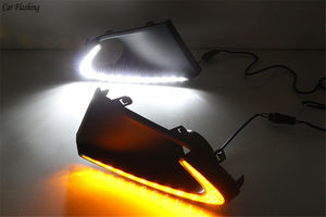 2PCS LED DRL luces diurnas lámpara de niebla con amarillo señal para <span class=keywords><strong>Suzuki</strong></span> <span class=keywords><strong>Baleno</strong></span> 2016, 2017, <span class=keywords><strong>2018</strong></span>, 2019 - Product Image 5