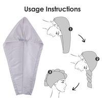 Serviette de cheveux en microfibre à séchage rapide, turban pour cheveux, logo brodé personnalisé, nouvelle collection, tissu anti-fourmi, séchage rapide, pour femmes