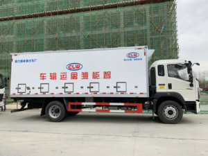 Camion de transport de volailles isolé de 5,8 m avec ventilateurs et étagères multi-niveaux pour la livraison de poussins sur de longues distances - Product Image 4