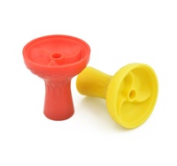 Tête de chicha en silicone durable personnalisée avec bol à tabac en verre et design moderne miroir, emballage en boîte cadeau