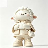 Figurine d'art de collection personnalisée en forme de mouton, statue de dessin animé en PVC et ABS, fabrication OEM en Chine, figurine personnalisée pour la vente en gros de produits de marque