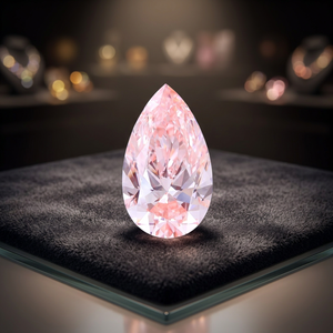 Diamant rose fantaisie de taille poire cultivé en laboratoire, certifié IGI, pour la fabrication de bijoux - Product Image 3