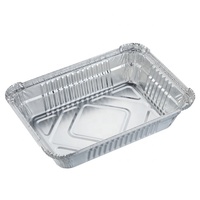 Plateau alimentaire en aluminium avec couvercle en plastique, 1000 l, 220 ml, 1l, 22x16x5cm, 2 parties, Europe et USA