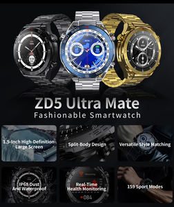 Montre connectée tendance 2026 ZD5 Ultra <span class=keywords><strong>Mate</strong></span>, mode multisports, gestion de la santé, suivi de la forme physique, assistant vocal IA, gel de silice, unisexe - Product Image 2