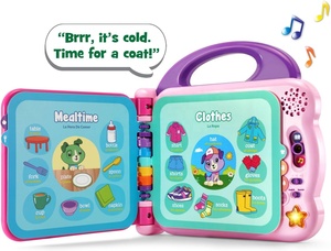 Scout & Violet <span class=keywords><strong>Libro</strong></span> Sonoro Educativo Interactivo Bilingüe de <span class=keywords><strong>100</strong></span> <span class=keywords><strong>Palabras</strong></span> para Niños Pequeños, Aprendizaje Temprano - Product Image 2