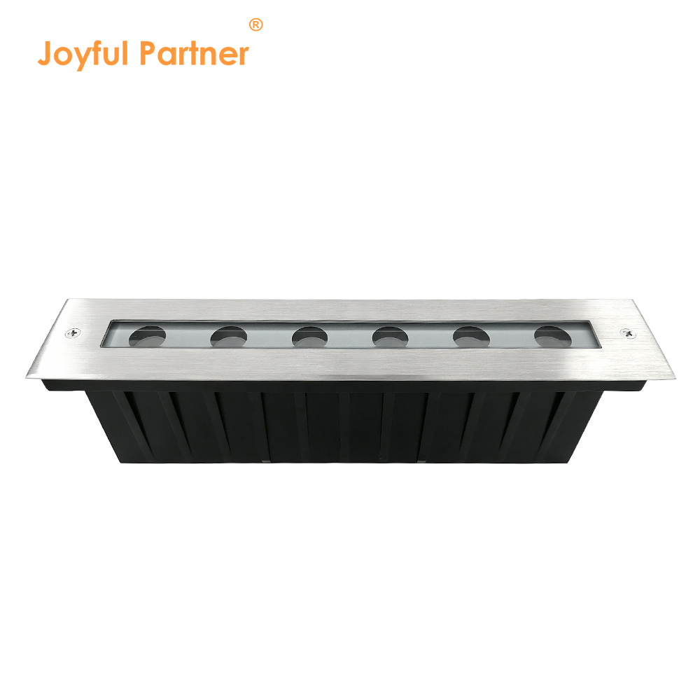 LED Underground Light 6W 12W IP67 Recessed Linear Light Warm White SUS316 Garden Uplight Lamp with DMX512 Control and CRI 85