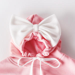 INS en Offre Spéciale bébé vêtements barboteuse hiver nouveau bébé à capuche grand bowknot nouveau-né bébé vêtements même corps ha escalade vêtements - Product Image 5