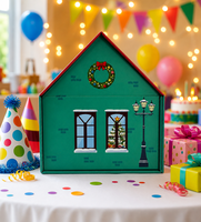 Boîte cadeau de Noël, boîte à dragées en papier, boîte à bonbons pour enfants, boîte en carton avec fenêtre, pliable, personnalisable, vente en gros, DIY, OEM