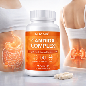 OEM Candida Cleanse Complex, complément alimentaire naturel pour la détoxification digestive, équilibre intestinal, formule anti-candida, végétalien, sans gluten, étiquette privée - Product Image 1