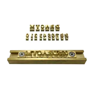 Custom 6mm 8mm 10mm Logo Emboss 26 Alphabet Letter Brass Leather Stamp for Hot Foil Stamping