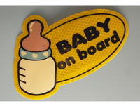 Autocollant « Bébé à bord », autocollant réfléchissant imperméable pour avertissement arrière de voiture