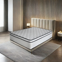 Surmatelas fin portable en micro fibre avec housse amovible en mousse à mémoire de forme et ressort ensaché design moderne hybride pour chambre à coucher