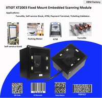 Lecteur de code QR 2D XT2003C XTIOT Raspberry PI pour tourniquet fixe, lecture de codes PDF417, Datamatrix, billets et portefeuilles électroniques