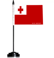 Drapeaux de bureau de Saint-Vincent-et-les-Grenadines, petits drapeaux de table avec mât noir, décoration pour la maison et le bureau, célébrations