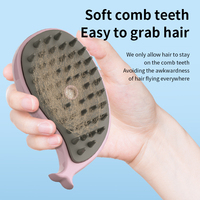 Brosse à vapeur électrique pour chat Peigne de massage en silicone pour animaux de compagnie Brosse à vapeur pour chat avec vaporisateur d'eau Cheveux pour le brossage