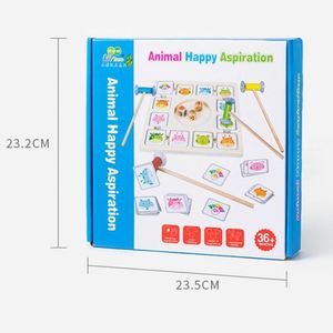 Wholesale Montessori Cognitive <b>Puzzle</b> Card Educational Toys Early Learning Animal Matching <b>Game</b> Parent-child Table Wooden <b>Game</b> - Product Image 5