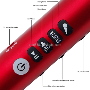 Micrófono Inalámbrico de Condensador de Alta Potencia de 15W para Altavoces, Karaoke, Cine en Casa, con Luces LED, de Plástico - Product Image 6