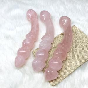 Großhandel handgemachte natürliche rosa Kristall <span class=keywords><strong>Penis</strong></span> Dildo Rosenquarz Vergnügen Sexspielzeug Heilung Stein Kristall Massage Zauberstab - Product Image 4