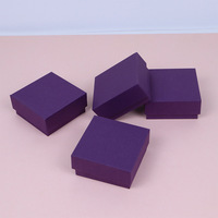 Caja de Joyería Simple con Tapa y Base para Anillos, Aretes, Collares, Pulseras, Caja de Papel Cuadrada para Empaque de Regalos, en Existencia