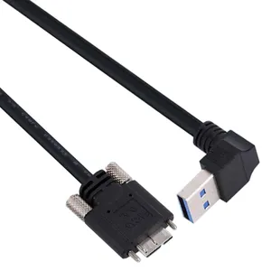 90 Degree Right Angle USB 3.0 Type A To Micro B with Double Screw Lock Industrial Camera USB3.0 Cables