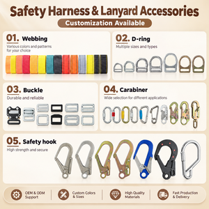 Arnés de Seguridad Industrial OEM Personalizado <span class=keywords><strong>KA</strong></span> con Soporte Acolchado para la Cintura, Arnés de Seguridad de 150 kg con Cordón para Trabajar en Altura en Torres - Product Image 4