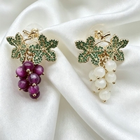 Anting Gantung Anggur Vintage Mewah TIANSHE, Perhiasan Bunga Buah Grosir untuk Wanita