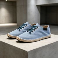 Fournisseur de chaussures : Espadrilles en toile pour hommes, à semelle plate en caoutchouc, bout uni, couleur unie, coupe basse, souples et légères, offre en gros, pour l'été et le quotidien