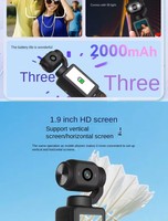 Cámara Deportiva WiFi 1080P, Cámara Portátil para Viajes, Bicicleta, Motocicleta y Vlogging