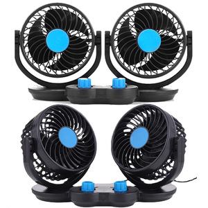Ventilateur de voiture et de bureau électrique Mitchell 2019 - Personnalisé, haute vitesse, refroidissement automatique, DC 12V 24V, portable, double tête, en ABS, faible bruit, 150W - Product Image 4